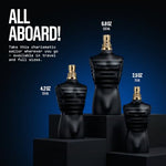 Jean Paul Gaultier Le Male Le Parfum size comparison 2.5oz 4.2oz 6.8oz